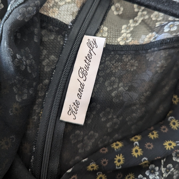 Anthropologie Kite and Butterfly Silk Dress Size S - Picture 3 of 4